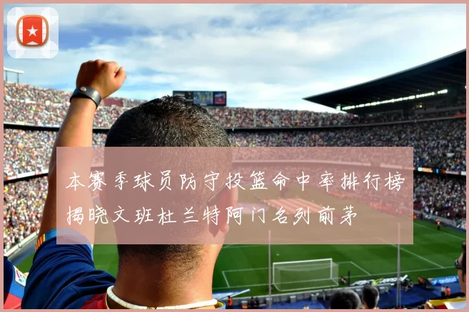 本赛季球员防守投篮命中率排行榜揭晓文班杜兰特阿门名列前茅